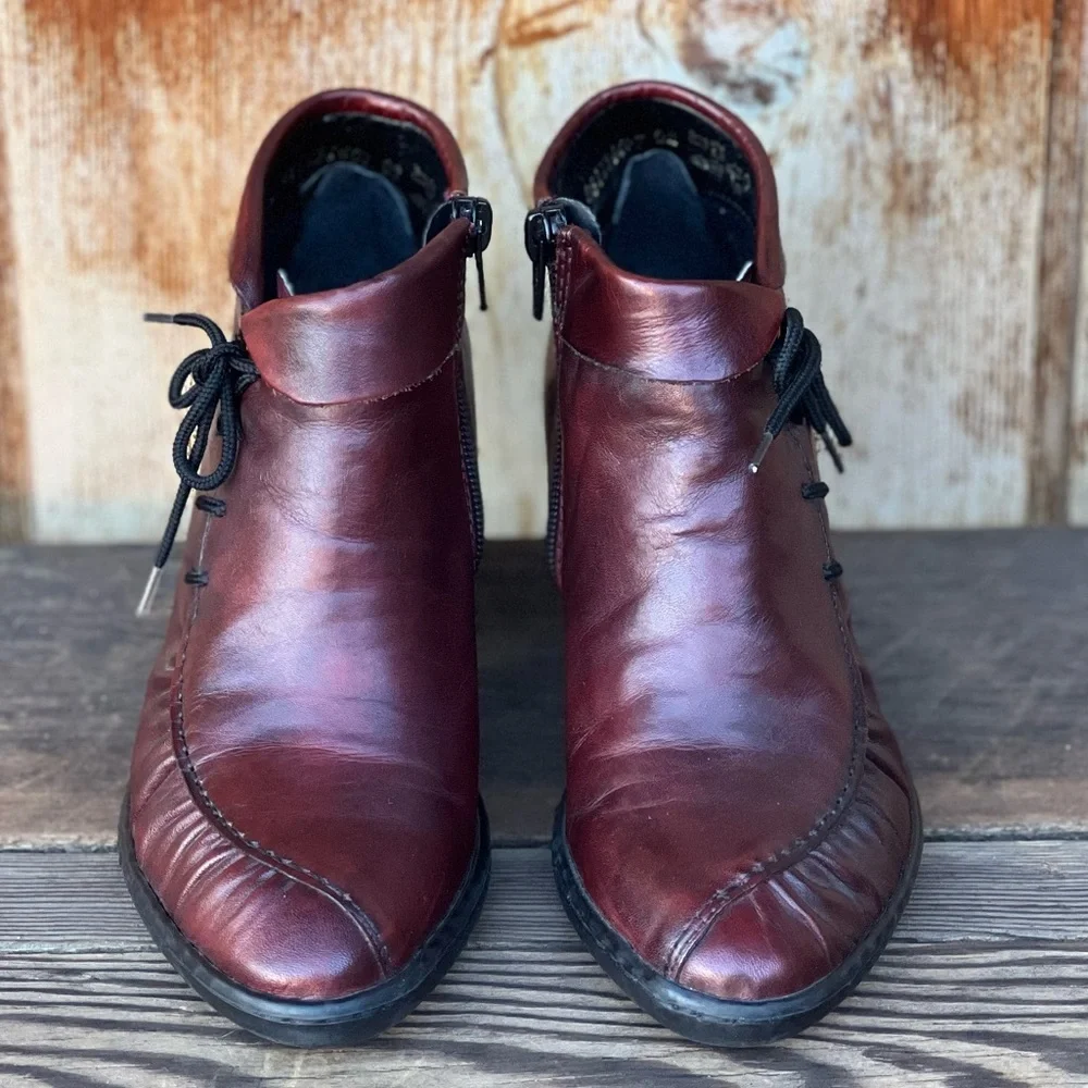 REIKER bordeux wine Victorian style booties |36 - Picture 9 of 14